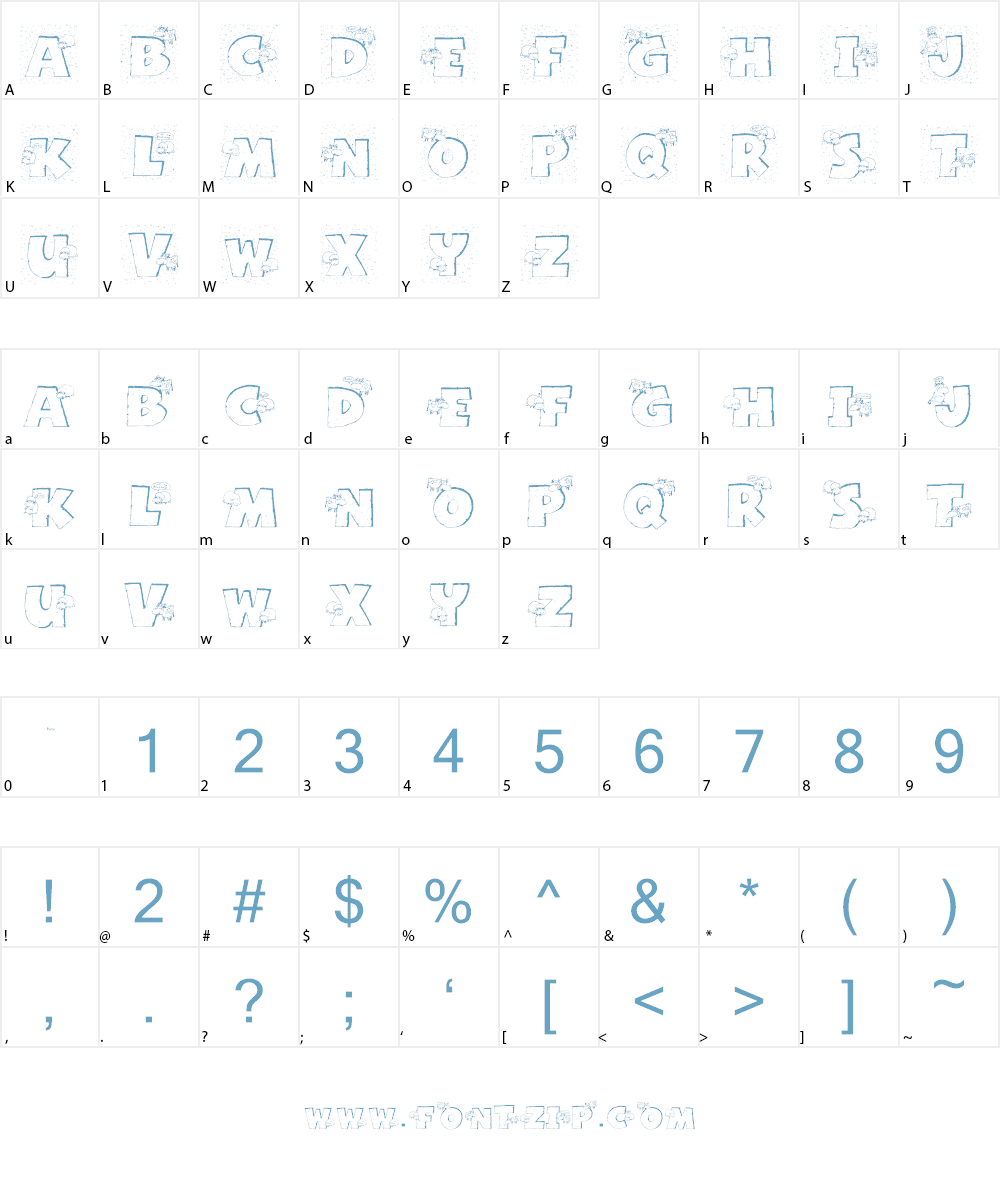 Grazing On Grass Font Character
